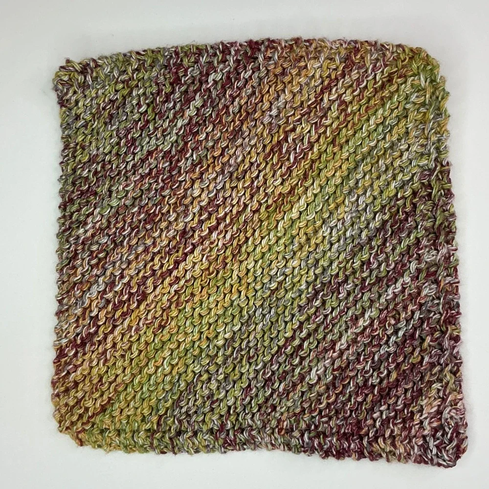 Handmade Nepalese Spices Dishcloth Set Unisex 6.5in Cotton Knit 2pc